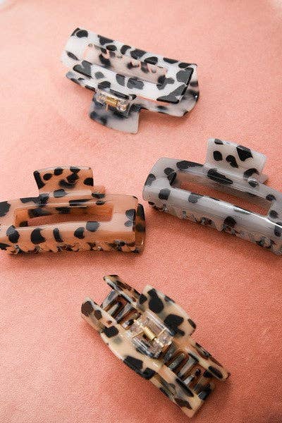 ALL ABOUT TORTOISE MARBLE HAIR CLAW CLIPS | 40H520: PEACH