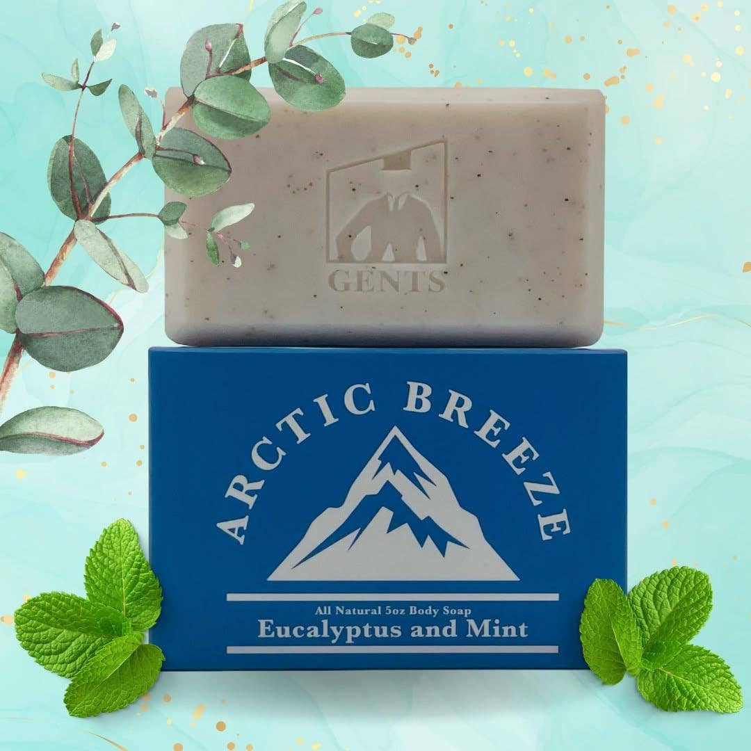 GENTS Body Soaps 5 oz All Natural 5 DIFFERENT SCENTS: Carbon Timber Revival ( Charcoal & Tea Tree Oil)