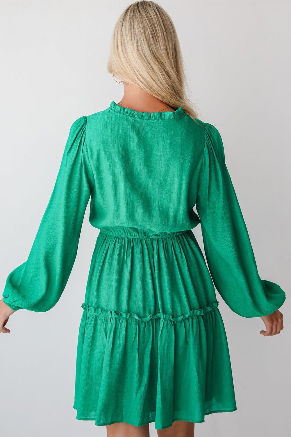 Sea Green Frilly Mini Dress