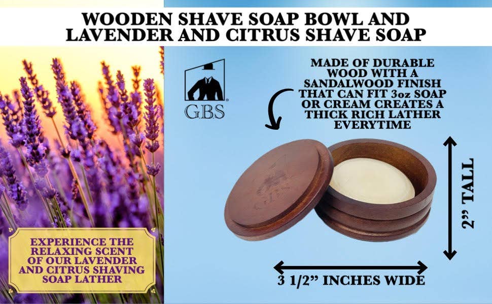 G.B.S Complete Men’s Wood Shaving Set - Straight Razor 6/8"