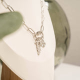 18K PVD Gold Carabiner "Faith" Paperclip Charm Necklace: Gold