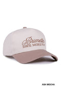 ,._ Two Tone Canvas Cotton Cap: ASH MOCHA-190104 / OS