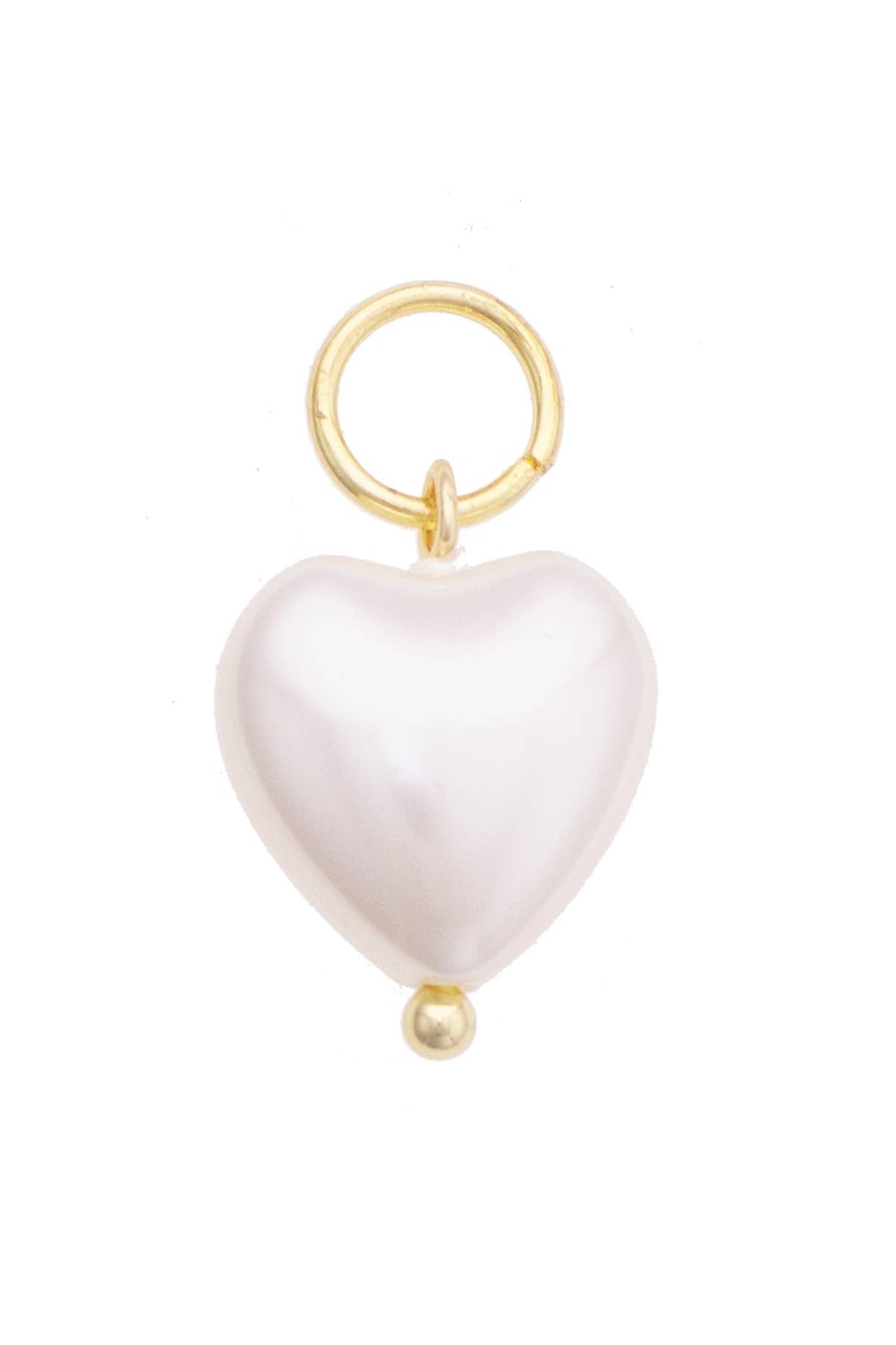 Pearl Heart Charm in Ivory