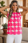 Rose Polka Dot Tank Top