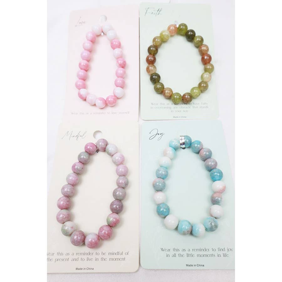 Inspirational Healing Stone Bracelets: MIX COLOR / ONE(12)