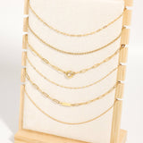 Stainless Steel Paperclip Carabiner Charm Holder Necklace: Gold / 16"+2"
