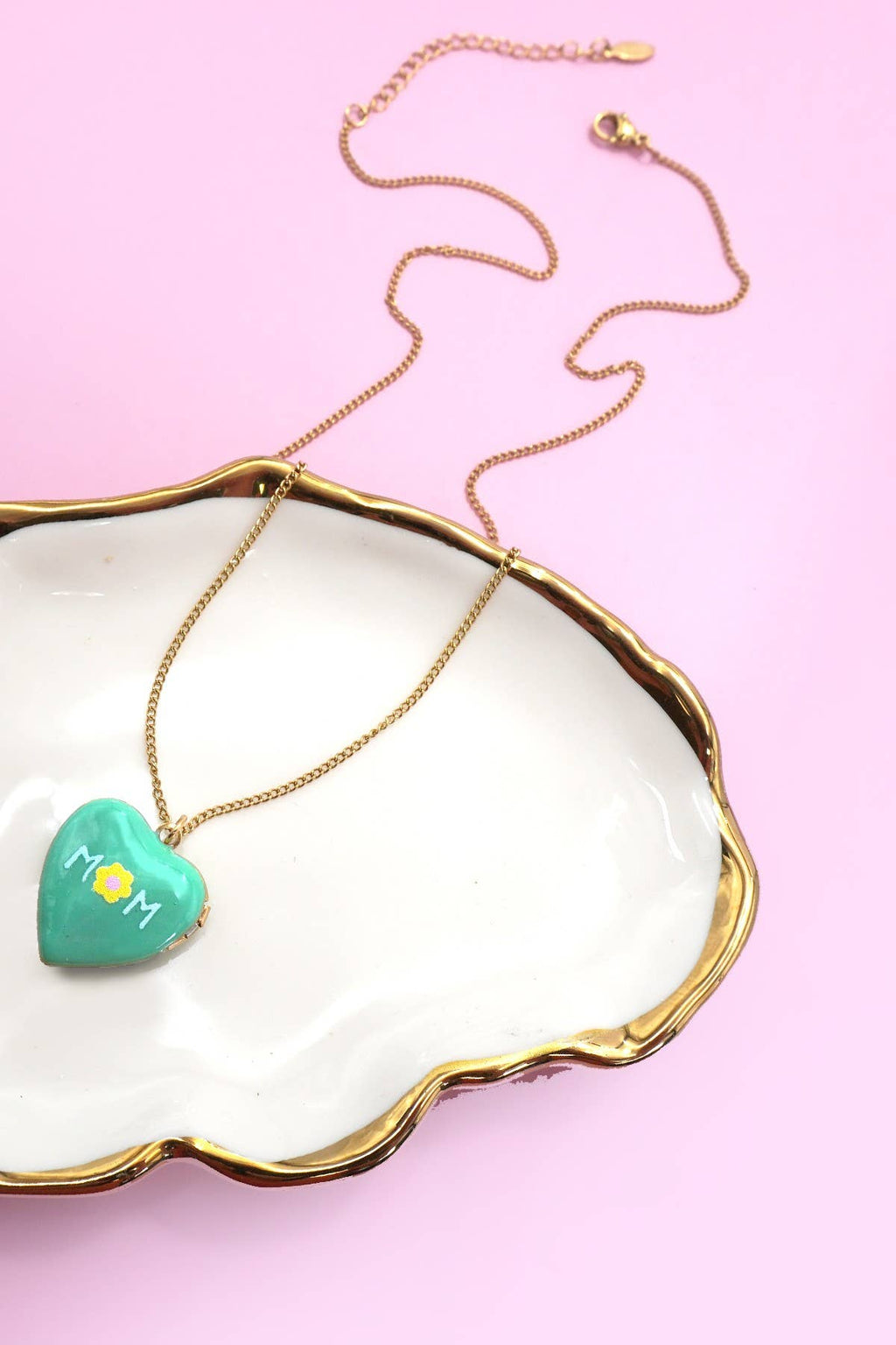 18K STAINLESS STEEL TARNISH FREE LOCKET NECKLACE | 40NK9469: MOM