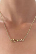 18K STAINLESS STEEL TARNISH FREE MAMA NECKLACE | 40NK9428: Gold
