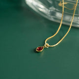 18K Gold PVD Teardrop Birthstone Charm: June