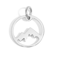 Stainless Steel Mountain Charm: Gold