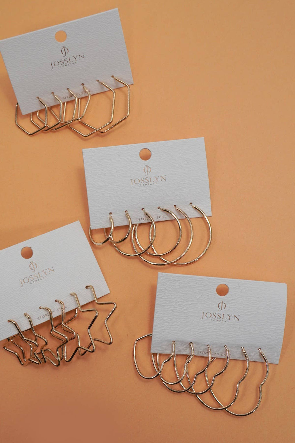 18K STAINLESS STEEL WATERPROOF TARNISH FREE HOOPS | 40E420: CIRCLE