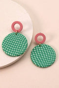 COLORFUL PRINT POLYMER EARRINGS| 40E215: A