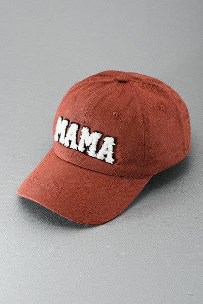 WASHED SHERPA MAMA BASEBALL CAP 40HW701: WASHED TERRCOTTA