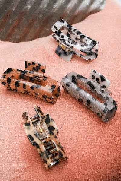 ALL ABOUT TORTOISE MARBLE HAIR CLAW CLIPS | 40H520: PEACH