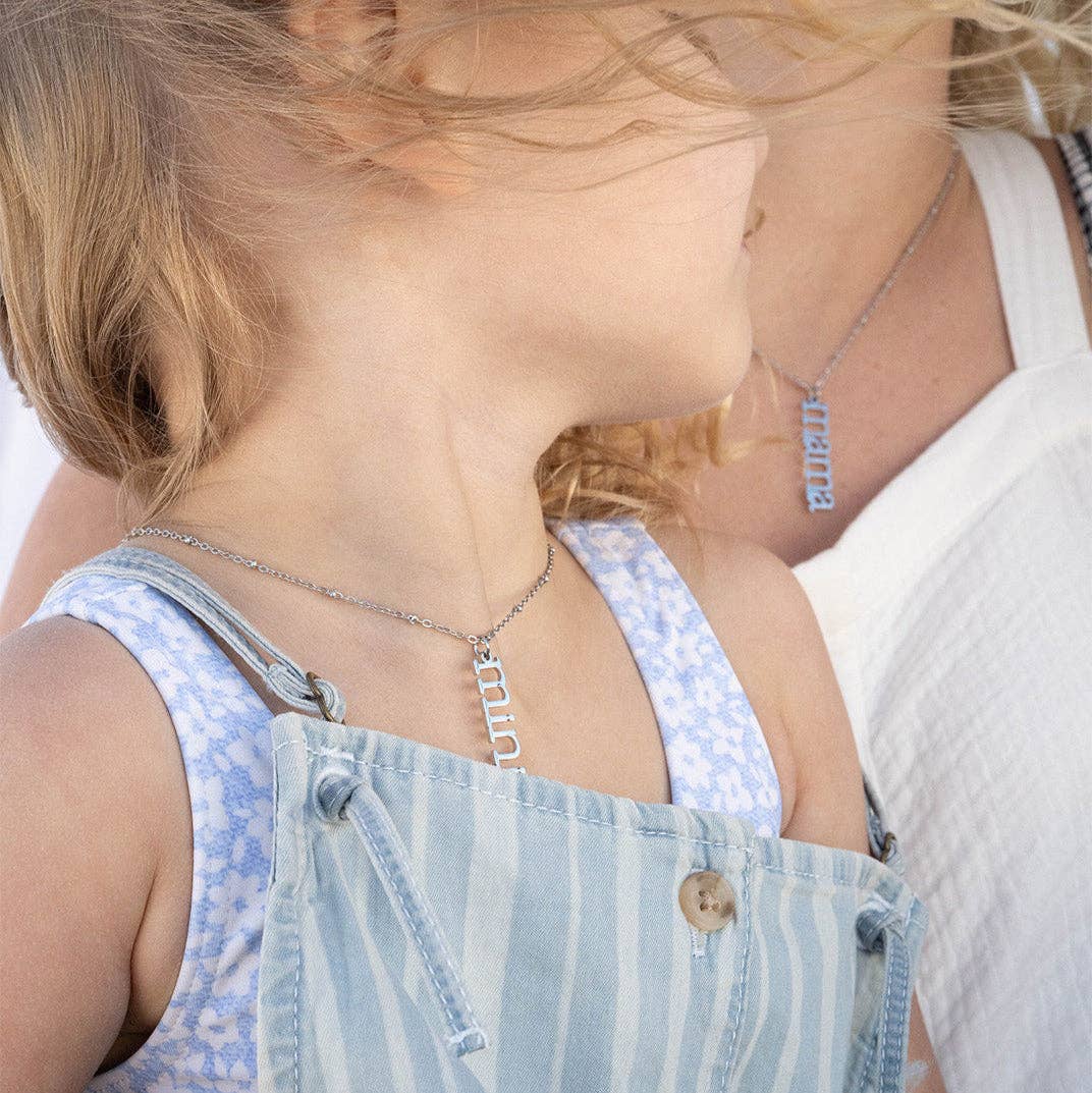 18K Gold PVD Stainless Steel Mama Charm: Gold