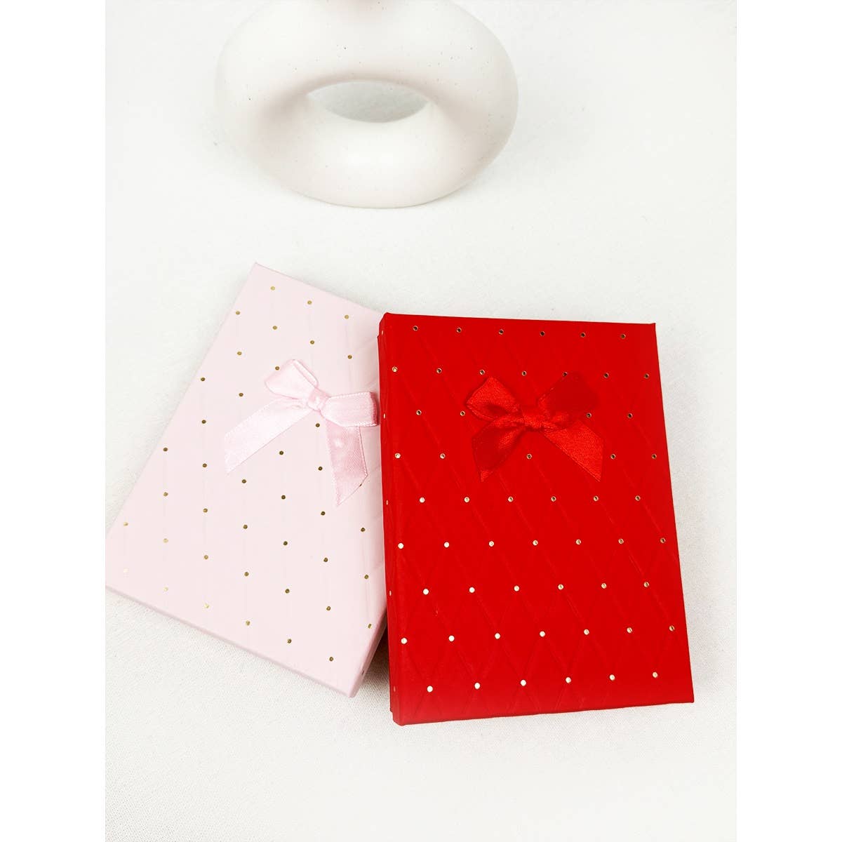 Embossed Design Jewelry Gift Box Set: MIX COLOR / ONE(12)