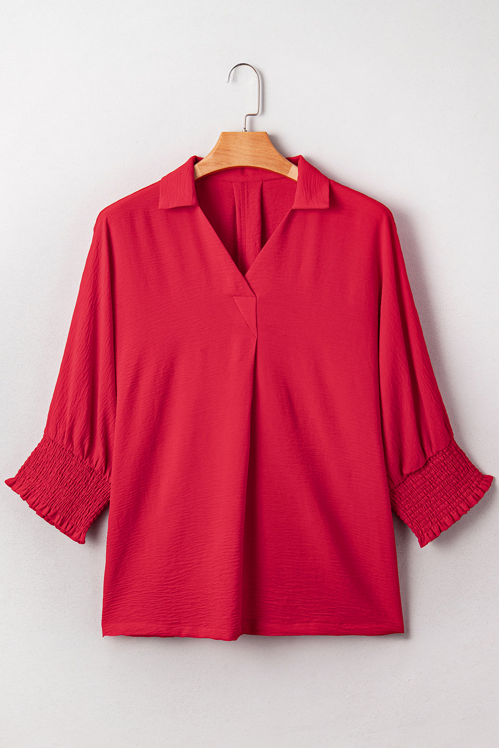 Fiery Red Plus Size Oversized Tunic Blouse