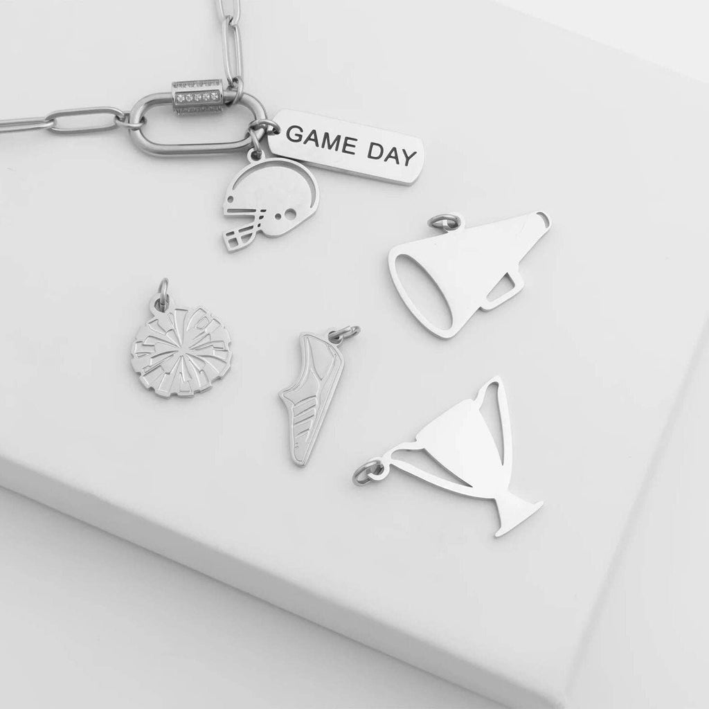 18K Gold PVD Stainless Steel Megaphone Charm: Gold