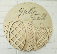 DIY Double Sweater Pumpkin Door Hanger