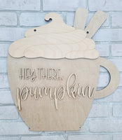 DIY Hey There Pumpkin Spice Door Hanger