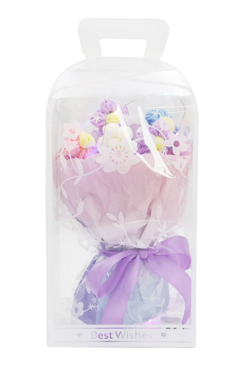 Floral Crochet LED Bouquet Gift Box - 4 pcs: ASSORTED / ONE SIZE