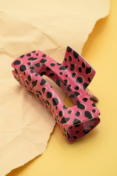 ANIMAL PRINT HAIR CLAW CLIPS | 40H516: BEIGE