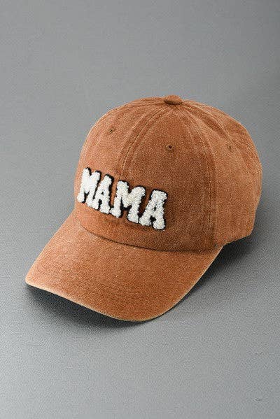 WASHED SHERPA MAMA BASEBALL CAP 40HW701: WASHED TERRCOTTA