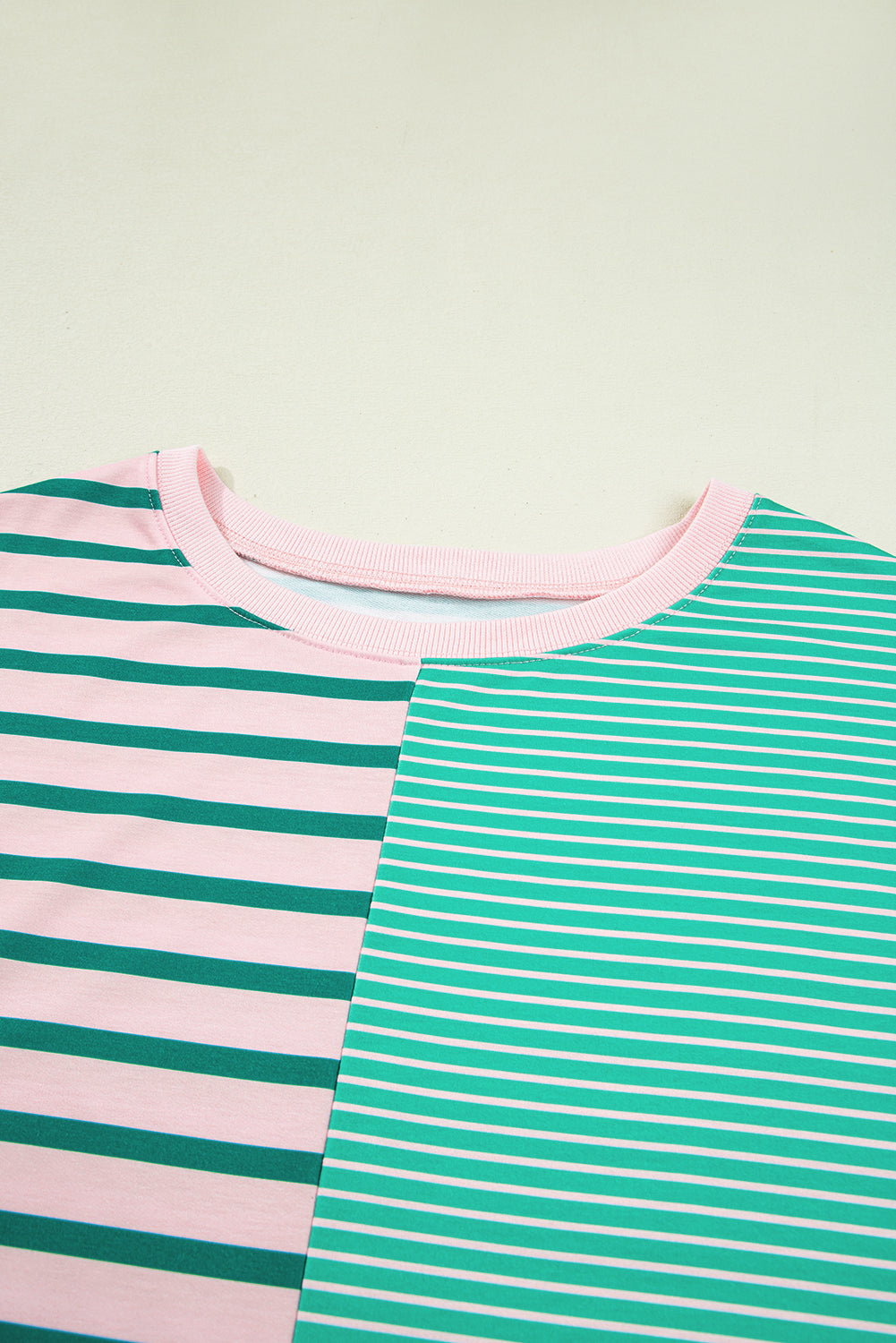 Green Stripe Plus Size Sweatshirt