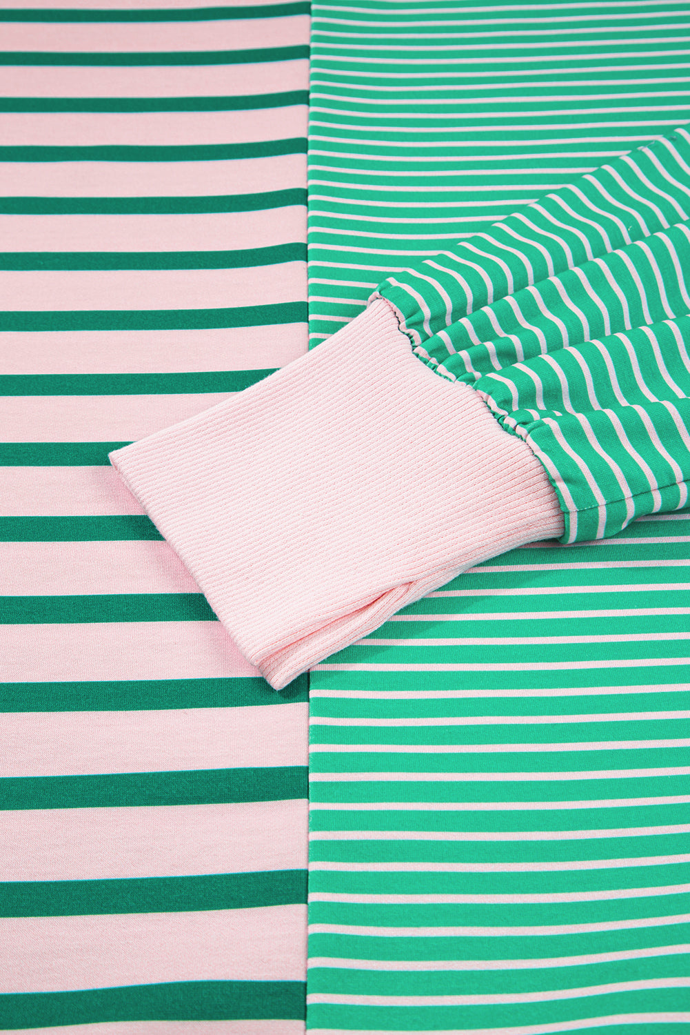 Green Stripe Plus Size Sweatshirt