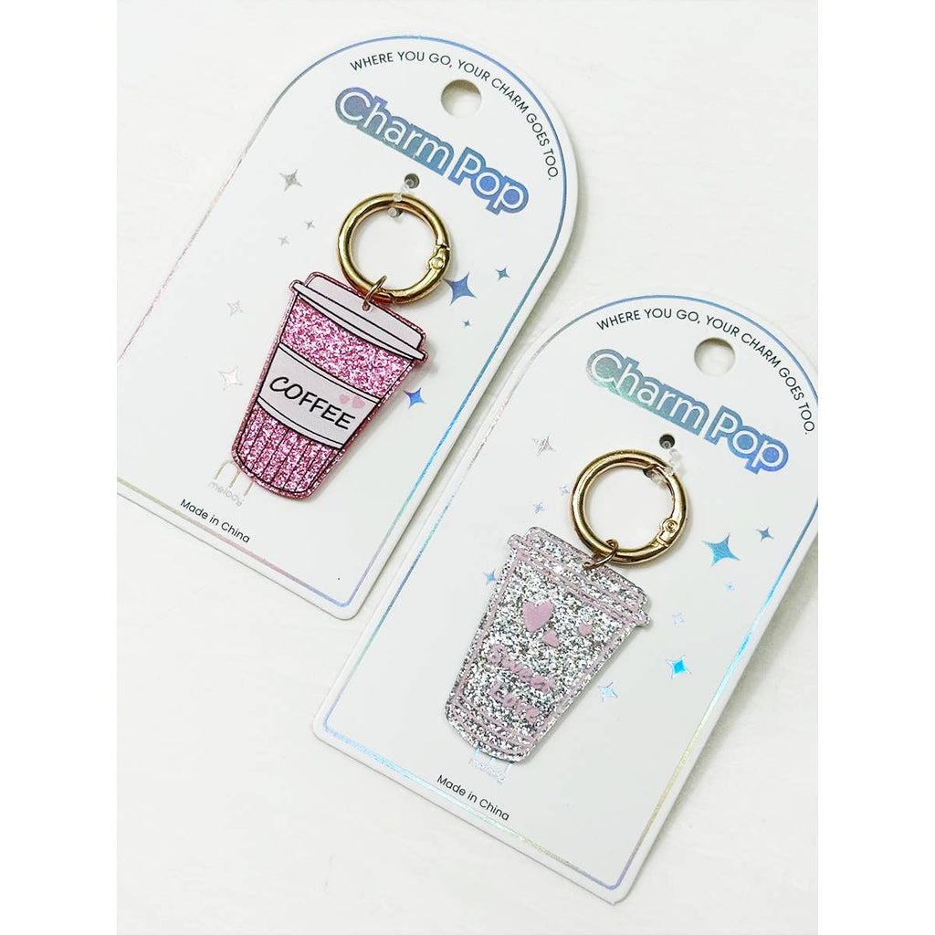 Sparkled Coffee Drink Key Charm: MIX COLOR / ONE(12)