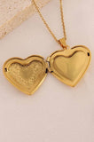 18K STAINLESS STEEL TARNISH FREE LOCKET NECKLACE | 40NK410: GOLD