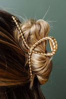 Gold Twist Large Alloy Hair Clip: Gold / Alloy / ONE SIZE