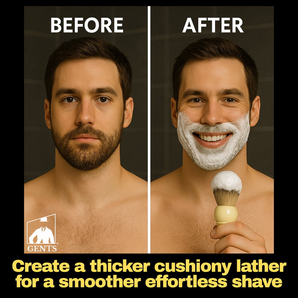 GBS 3 Piece  Mug, brush and Shaving soap Set: Ivory