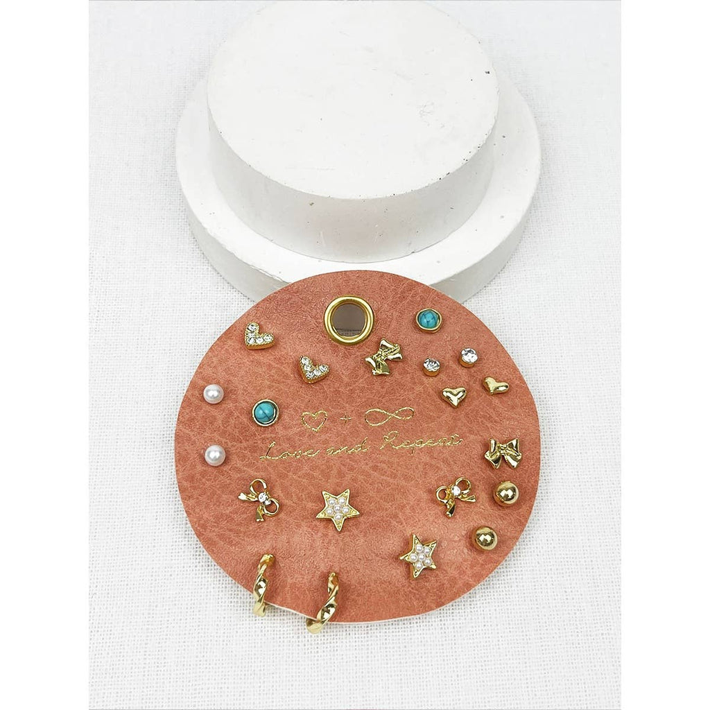 Must Have Everyday Earrings: GOLD 10 Pairs
