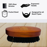 G.B.S Travel Sized 100% Boar Bristle Beard Brush
