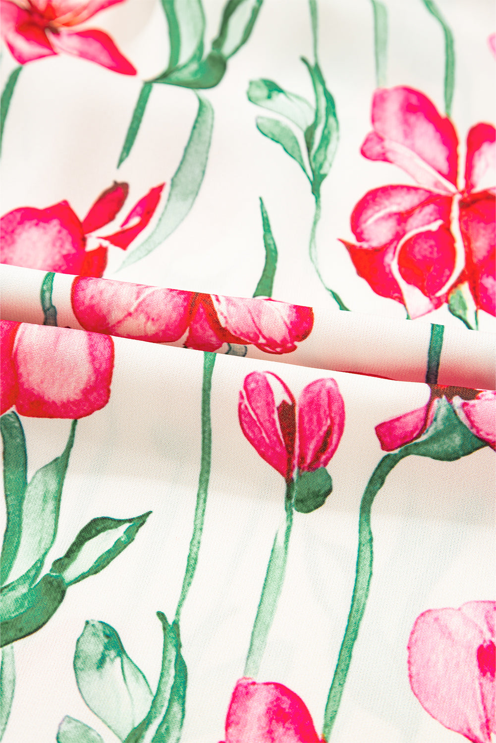 Pink Plus Size Floral Blouse
