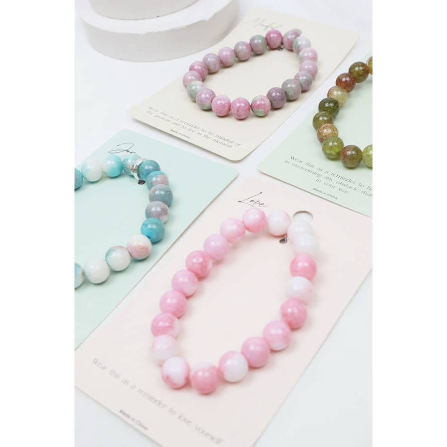 Inspirational Healing Stone Bracelets: MIX COLOR / ONE(12)