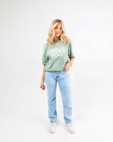 "The Earthtone Tees" - Linen/Spruce