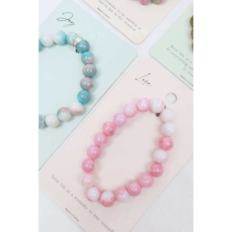 Inspirational Healing Stone Bracelets: MIX COLOR / ONE(12)