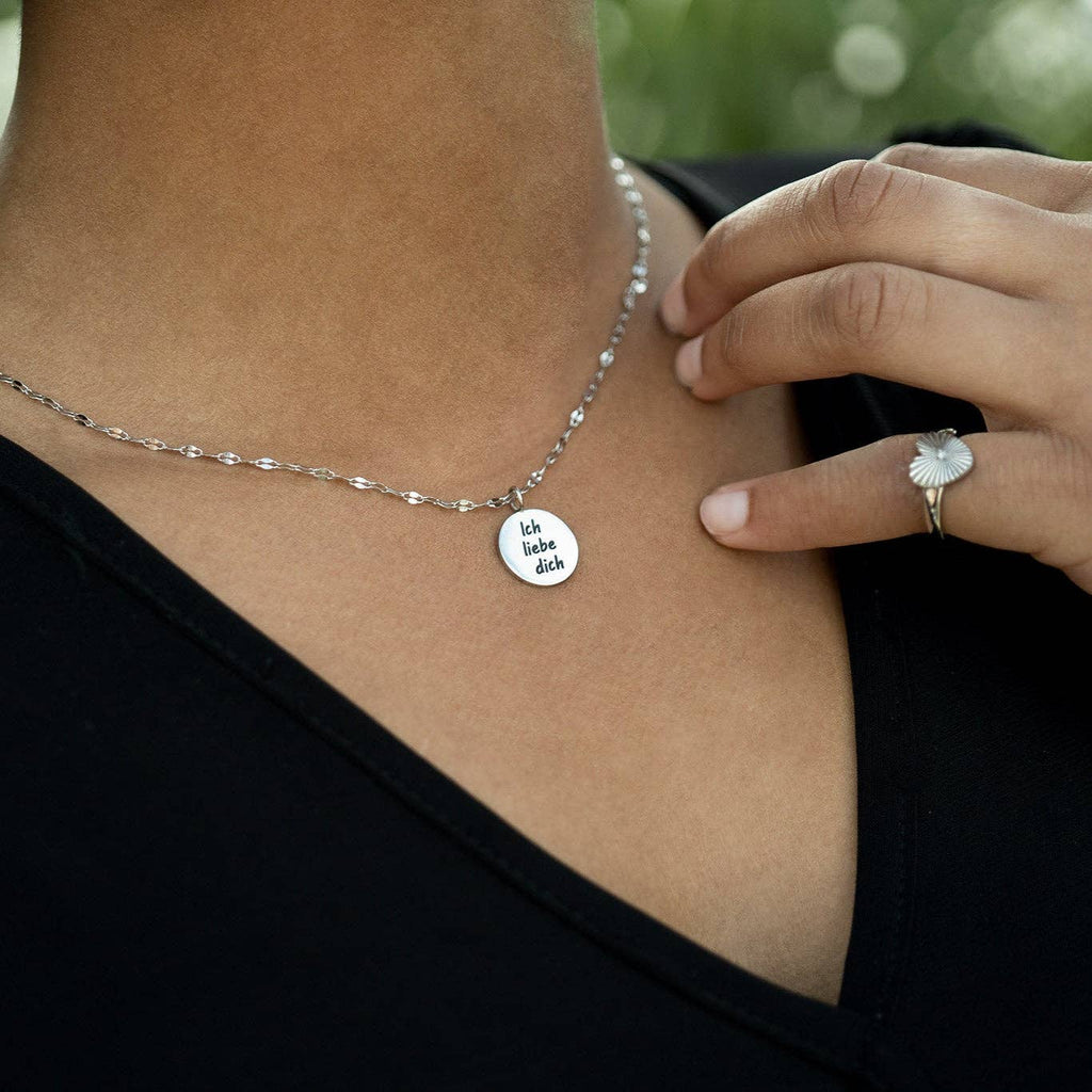 18K Gold PVD Stainless Steel I Love You Language Charm / PDL0260: Stainless / English