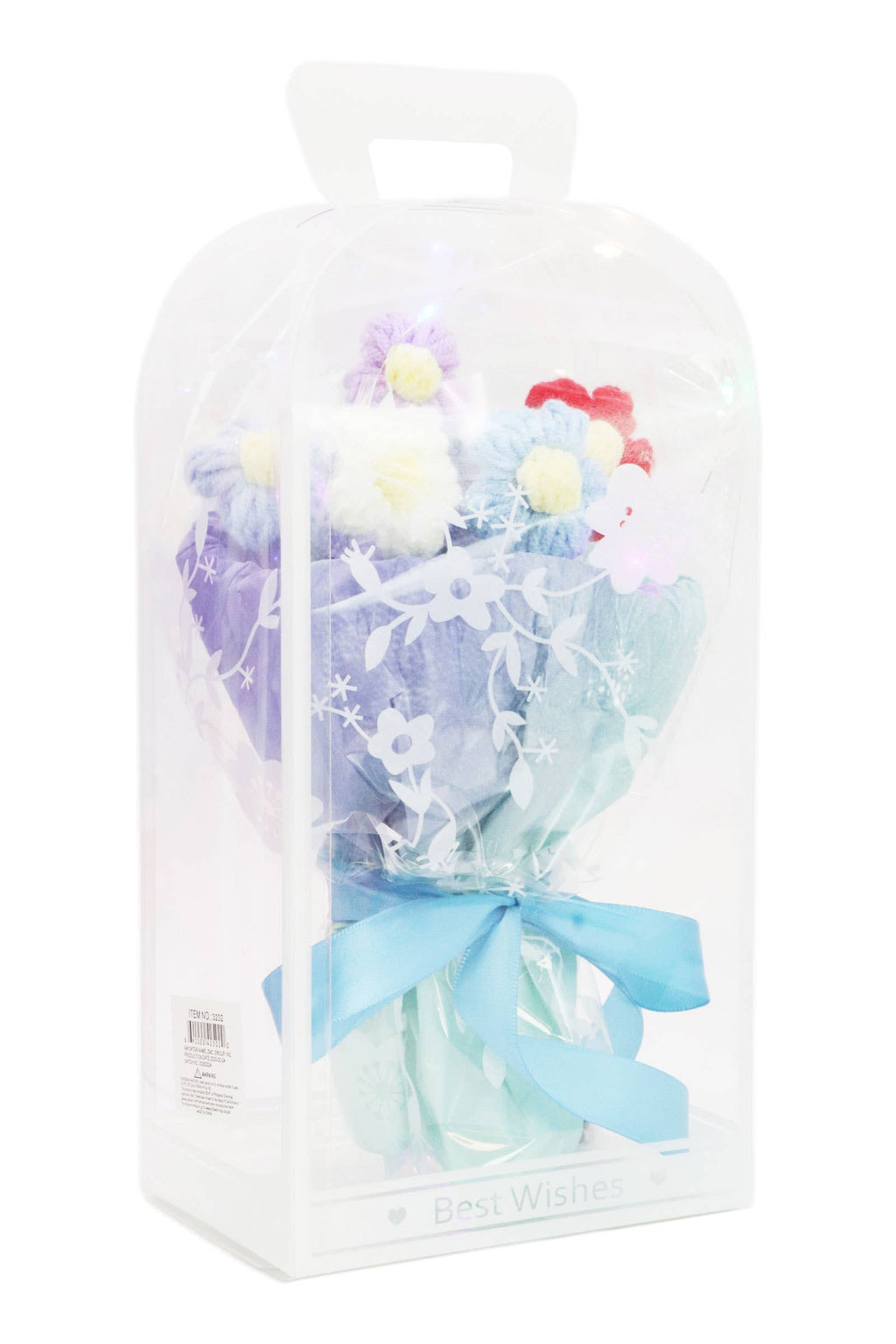 Floral Crochet LED Bouquet Gift Box - 4 pcs: ASSORTED / ONE SIZE