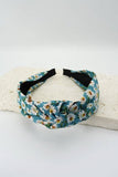FLOWER PRINT KNOTTED HAIR BAND | 40HB243: TEAL