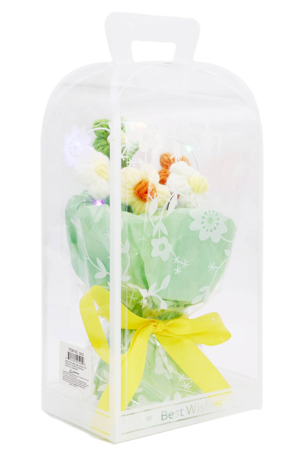 Floral Crochet LED Bouquet Gift Box - 4 pcs: ASSORTED / ONE SIZE