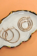 18K STAINLESS STEEL WATERPROOF TARNISH FREE HOOPS | 40E420: CIRCLE