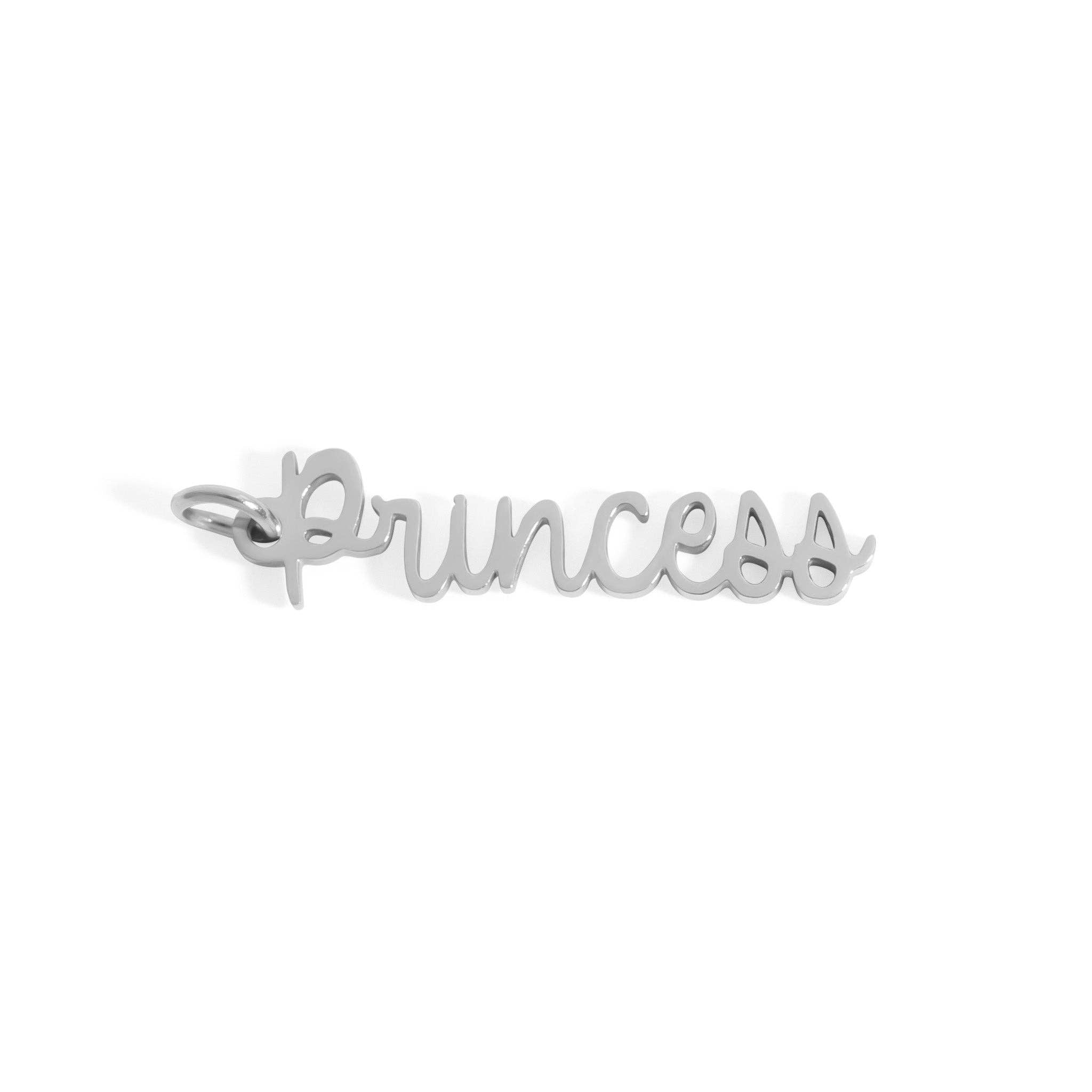 18K Gold PVD Stainless Steel Princess Charm: Gold