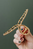 Gold Twist Large Alloy Hair Clip: Gold / Alloy / ONE SIZE