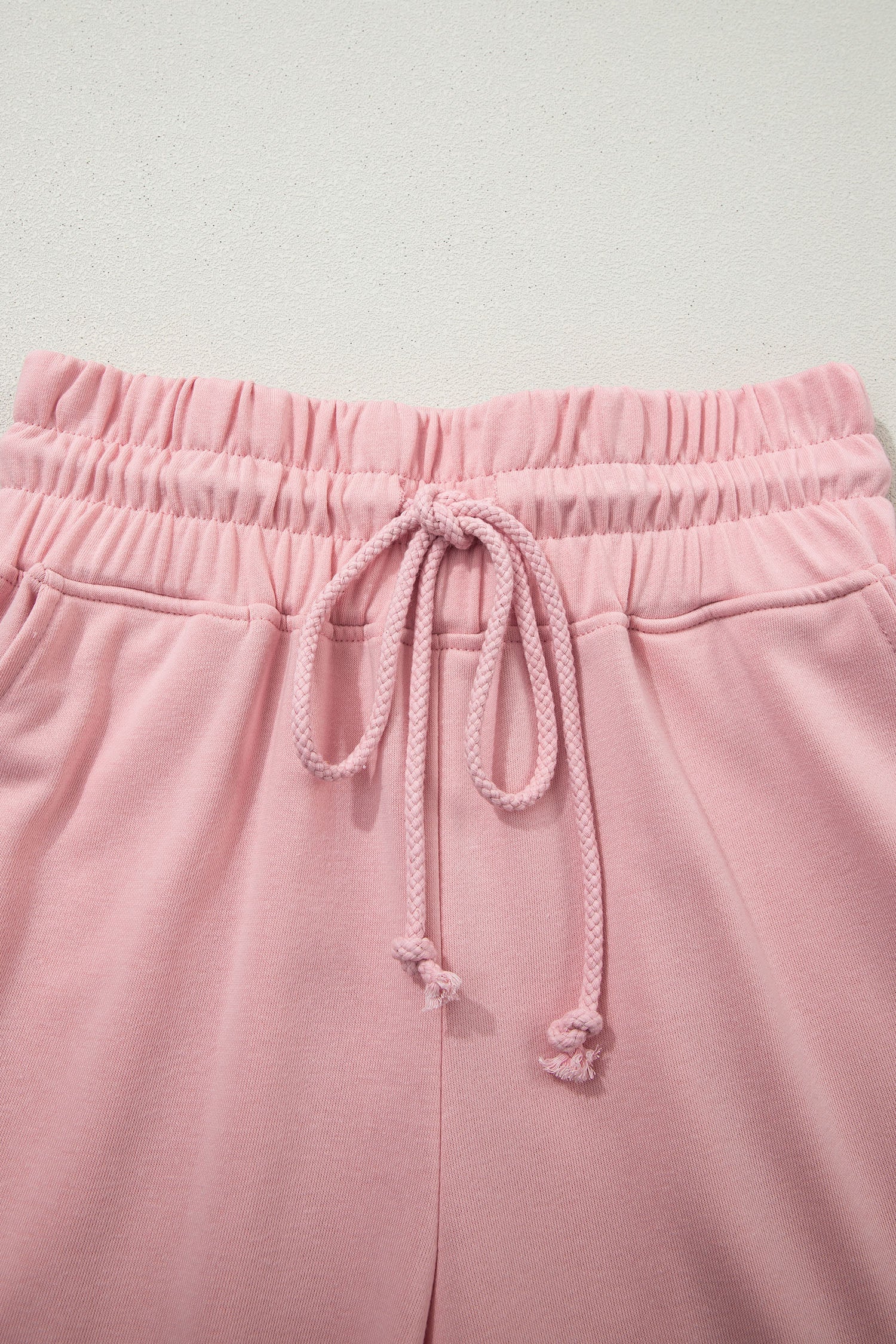 Mist Blue Loose Tee Drawstring Wide Leg Pants 2pcs Outfit