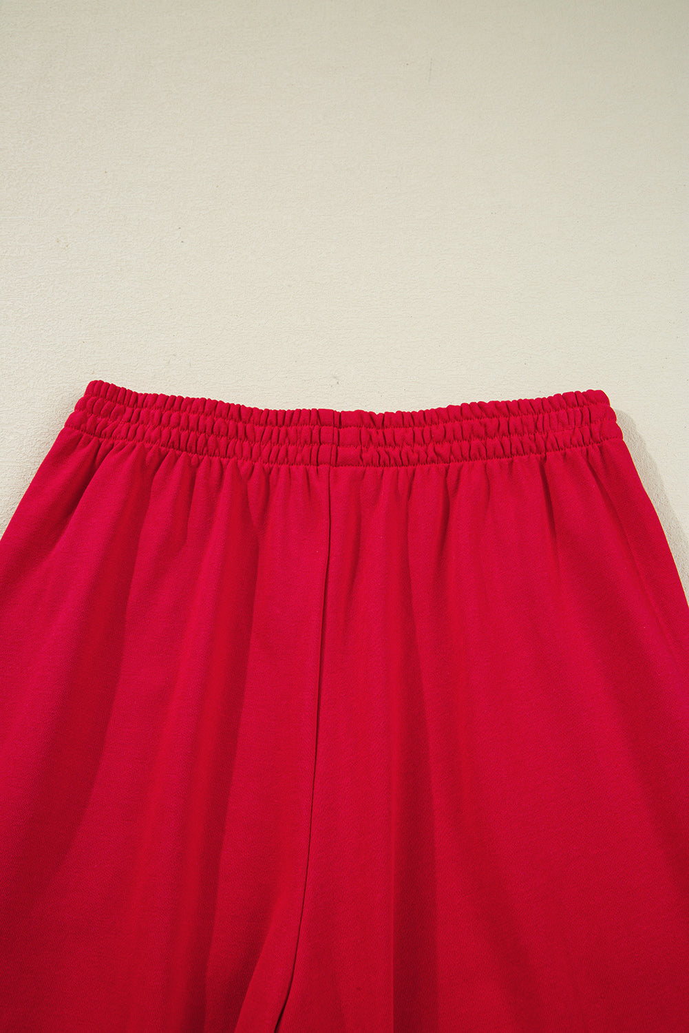 Fiery Red Pullover Wide Leg Pants 2pcs Outfit
