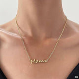 18K STAINLESS STEEL TARNISH FREE MAMA NECKLACE | 40NK9428: Gold