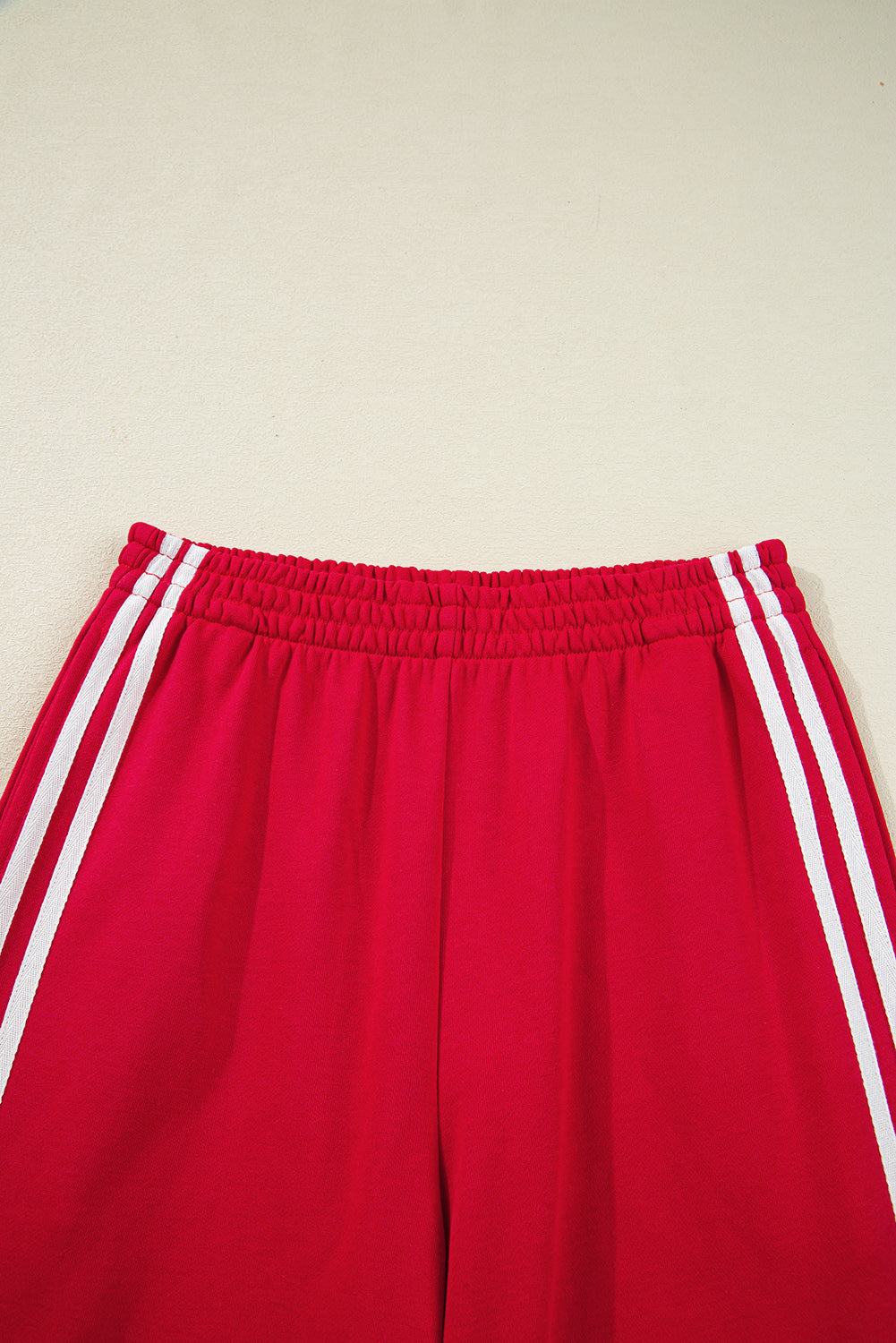 Fiery Red Pullover Wide Leg Pants 2pcs Outfit